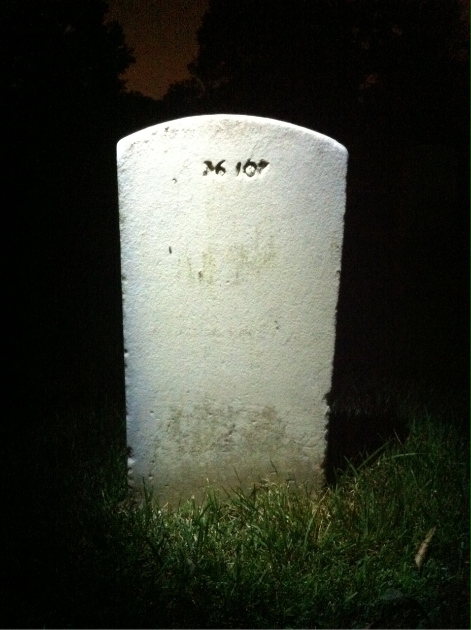 Back of headstone — Lawrence Moore