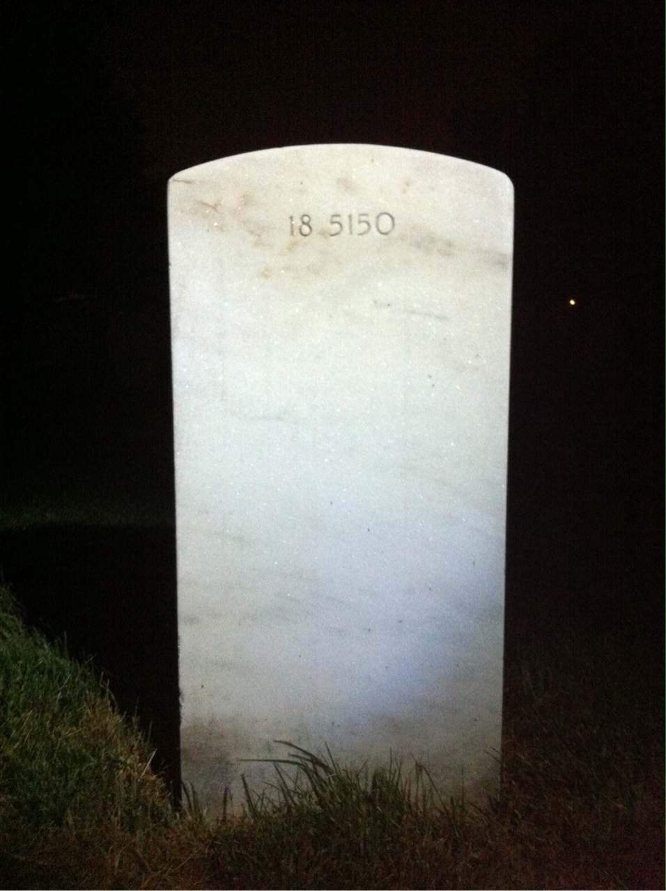 Back of headstone — Roy Mckee