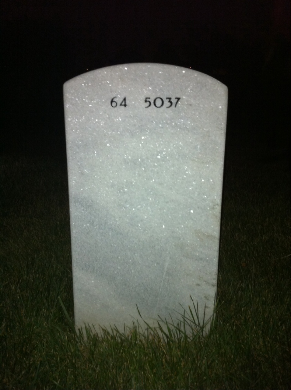 Back of headstone — Harry Hicks