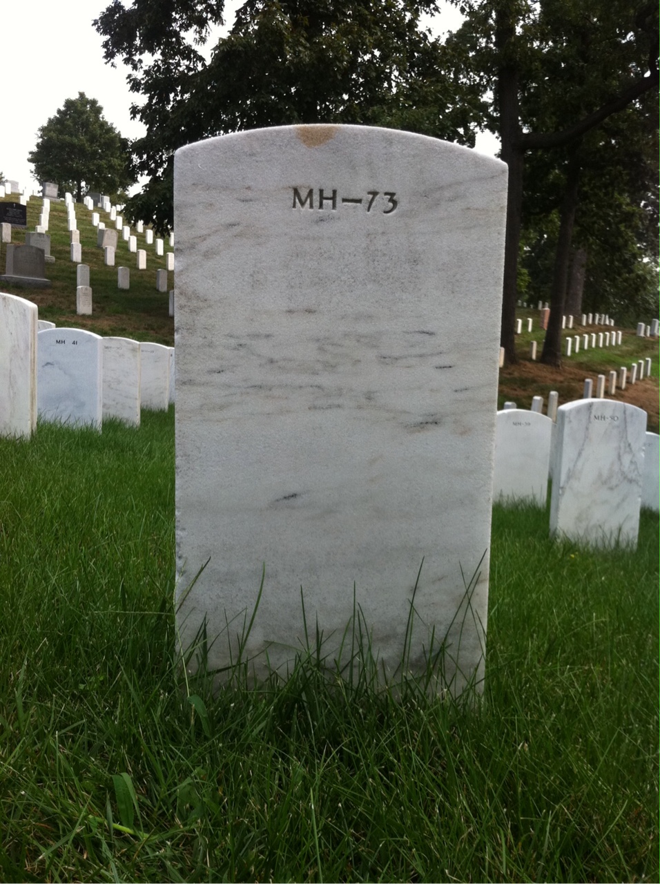 Back of headstone — Paul Gilbert Barker