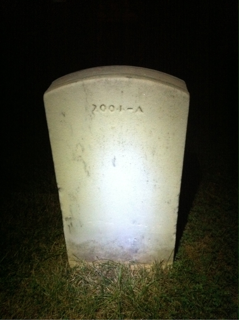 Back of headstone — James Hyde