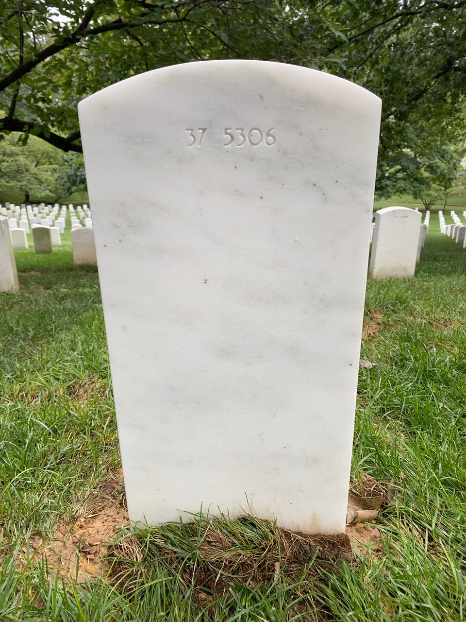 Back of headstone — Donald Anselm