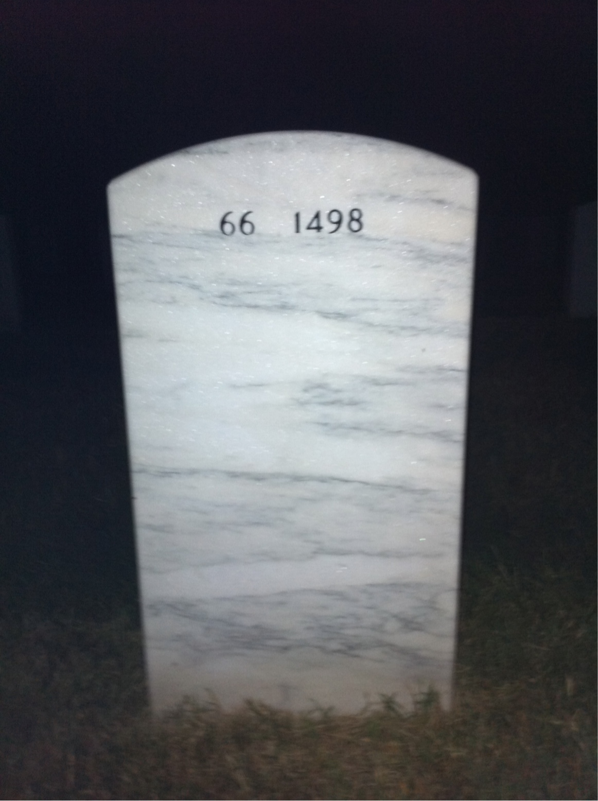 Back of headstone — Donald Gumm