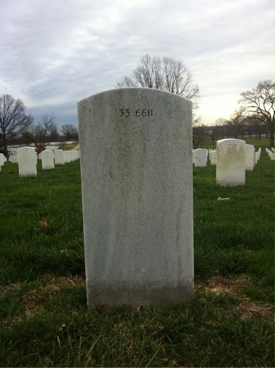 Back of headstone — George Bottiger