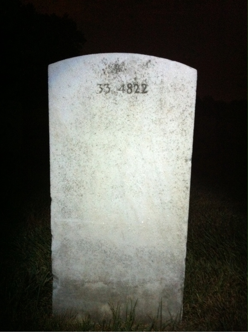 Back of headstone — Laurette Bouchard