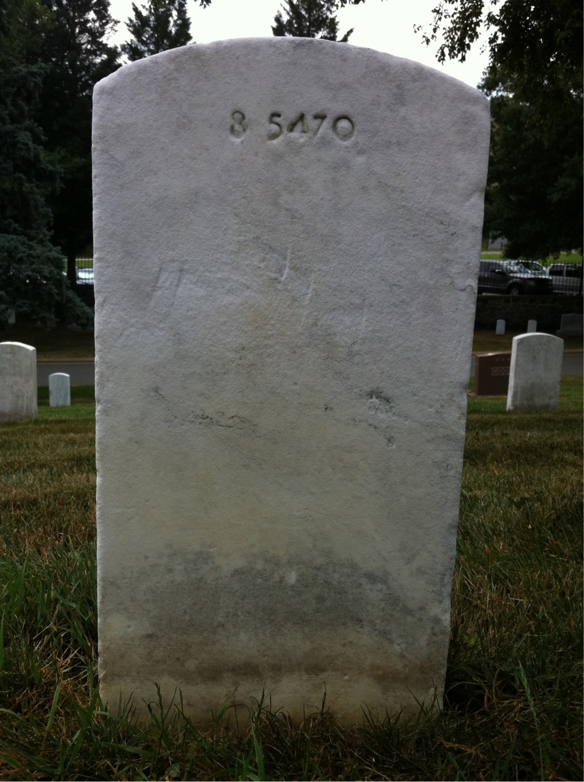 Back of headstone — William Smith