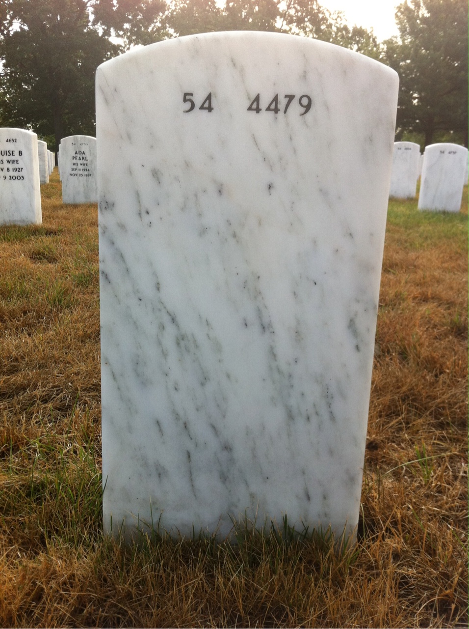 Back of headstone — Kanshi Yamashita