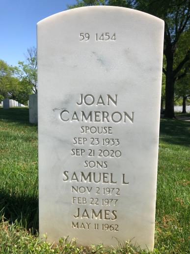 Back of headstone — John Mitchell