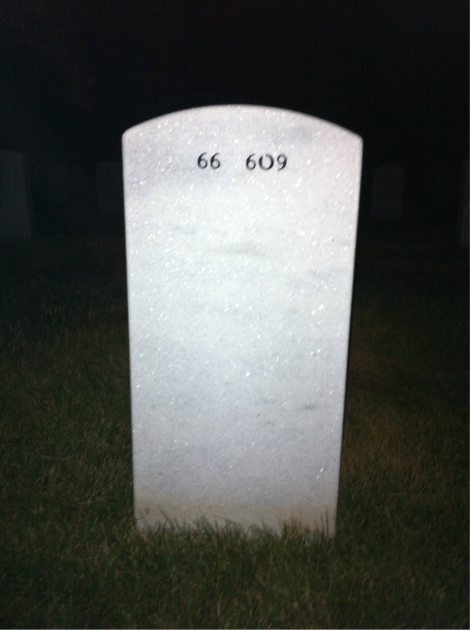 Back of headstone — Charles Adams