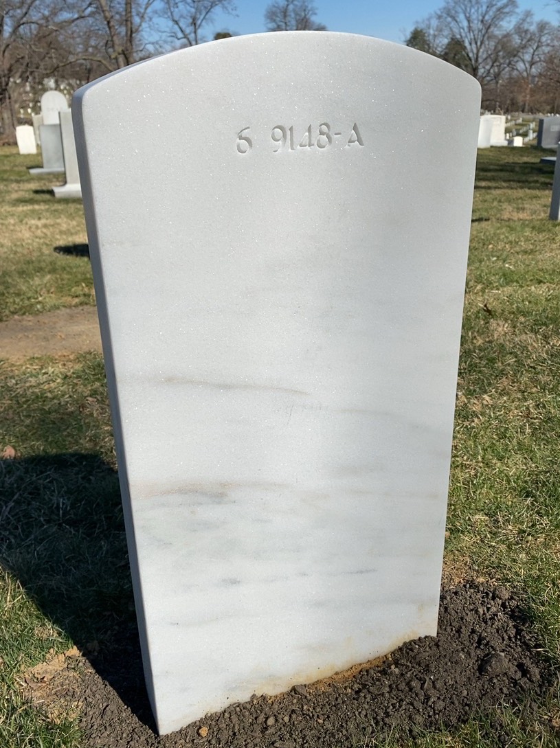 Back of headstone — Thomas Moorman
