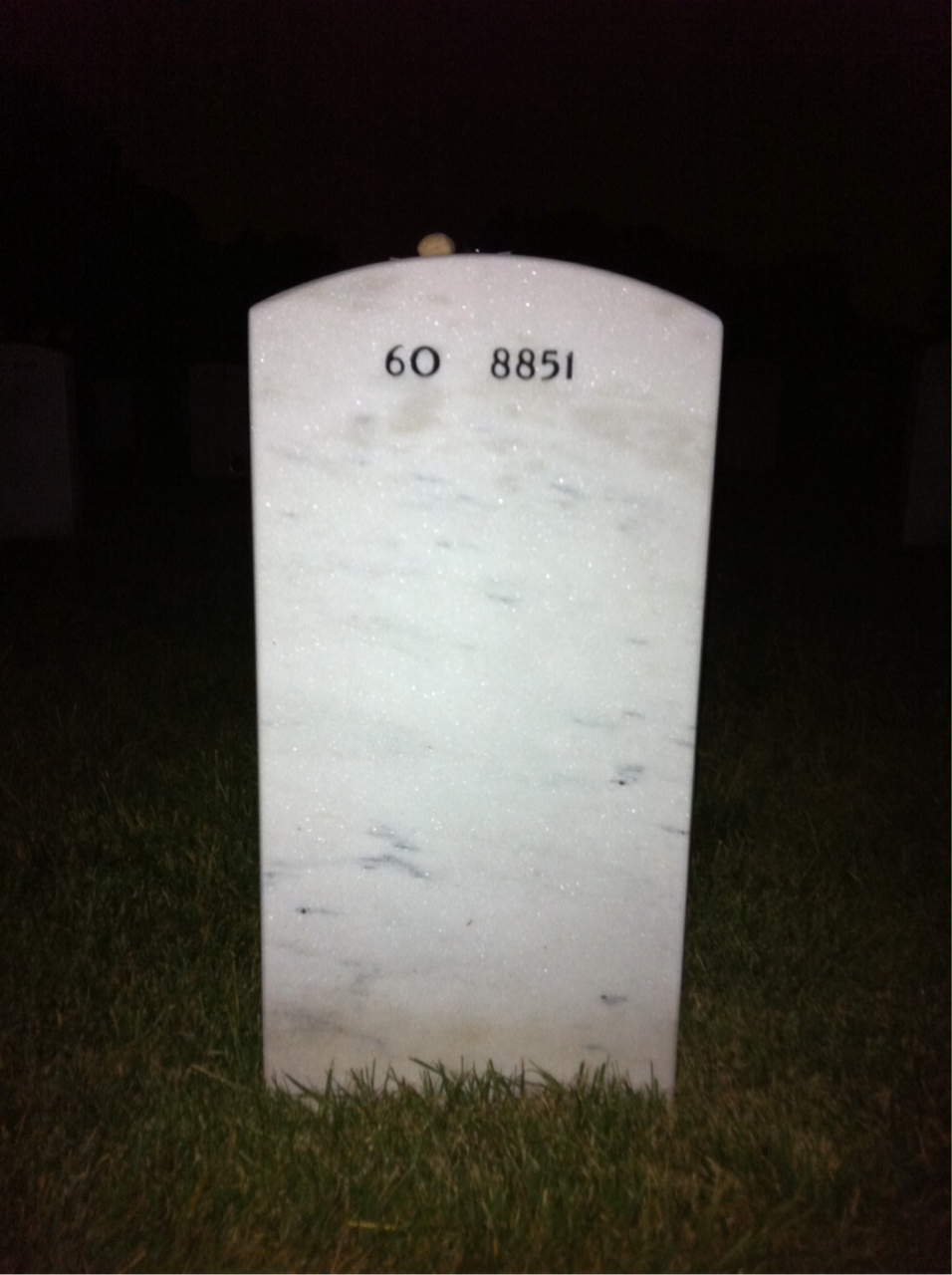 Back of headstone — Matthew Wilson