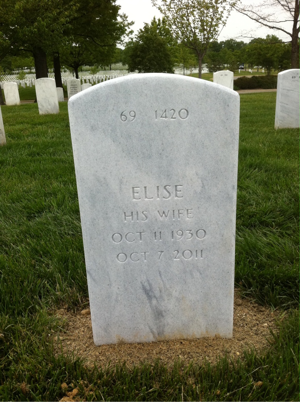 Back of headstone — Robert Coleman