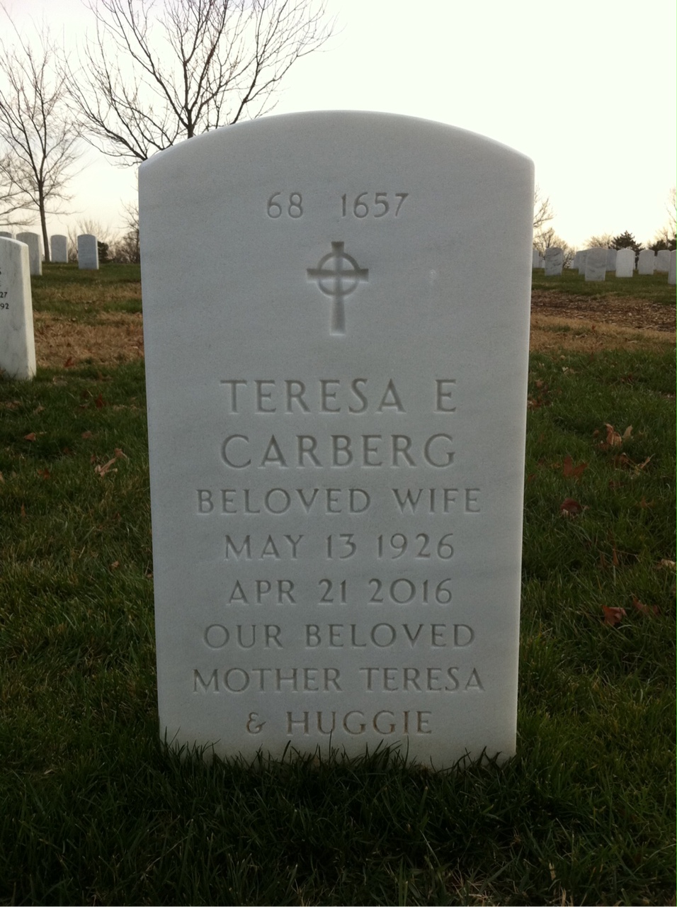 Back of headstone — Francis Dugan