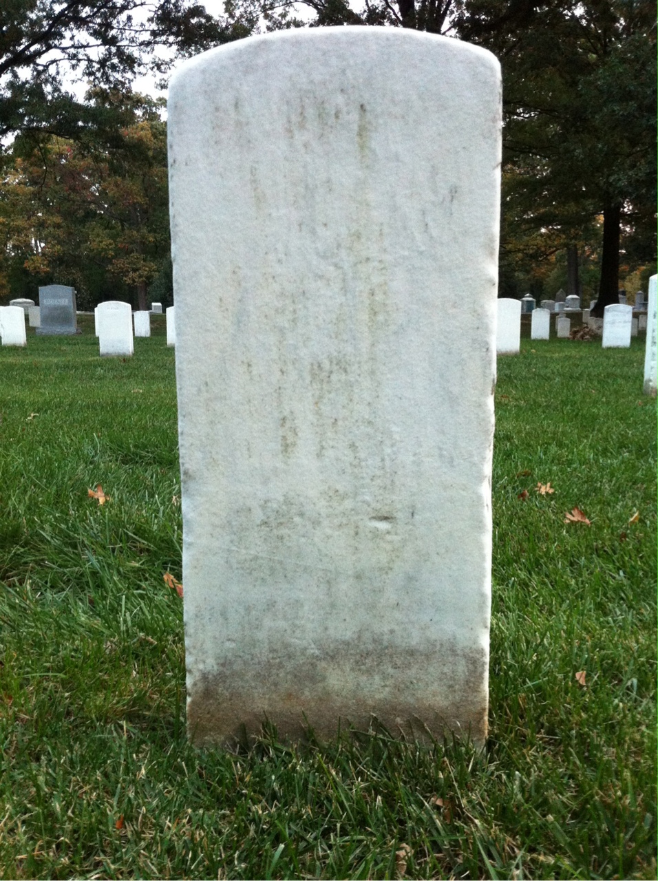 Back of headstone — Charles Berck