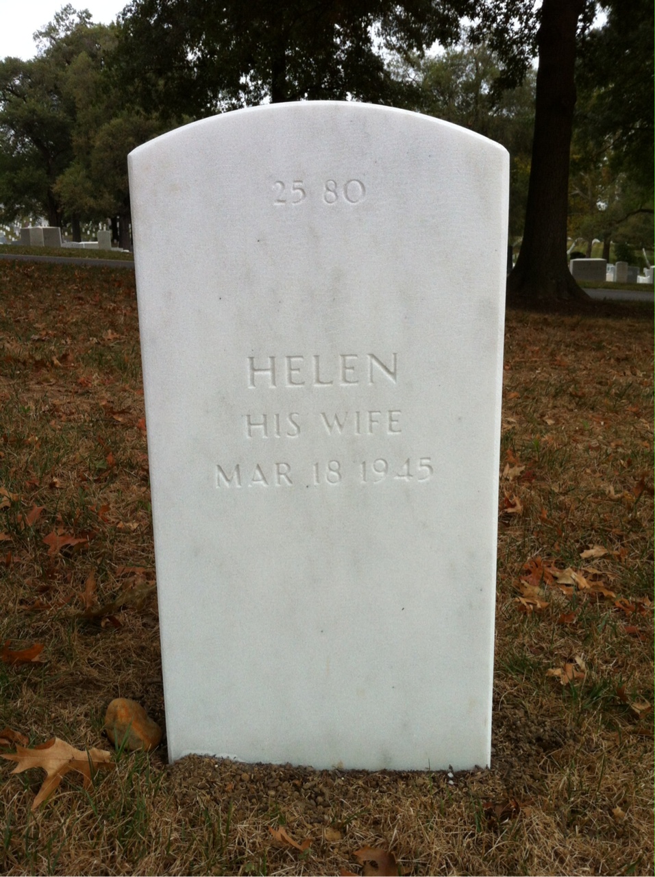 Back of headstone — James Moore
