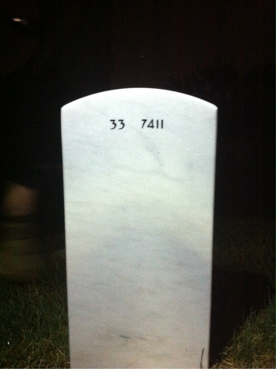 Back of headstone — Harry Robinson