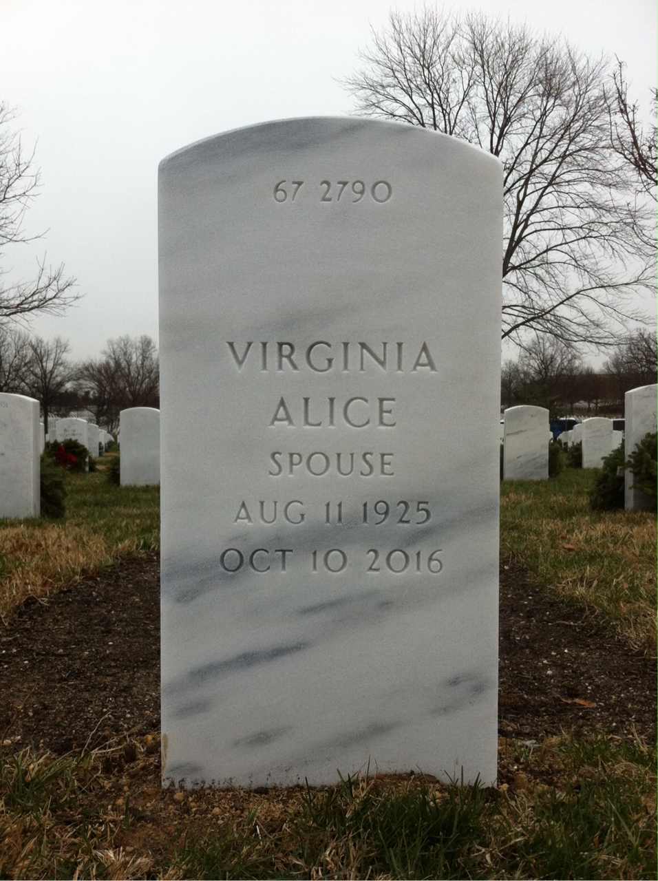 Back of headstone — George Fuller