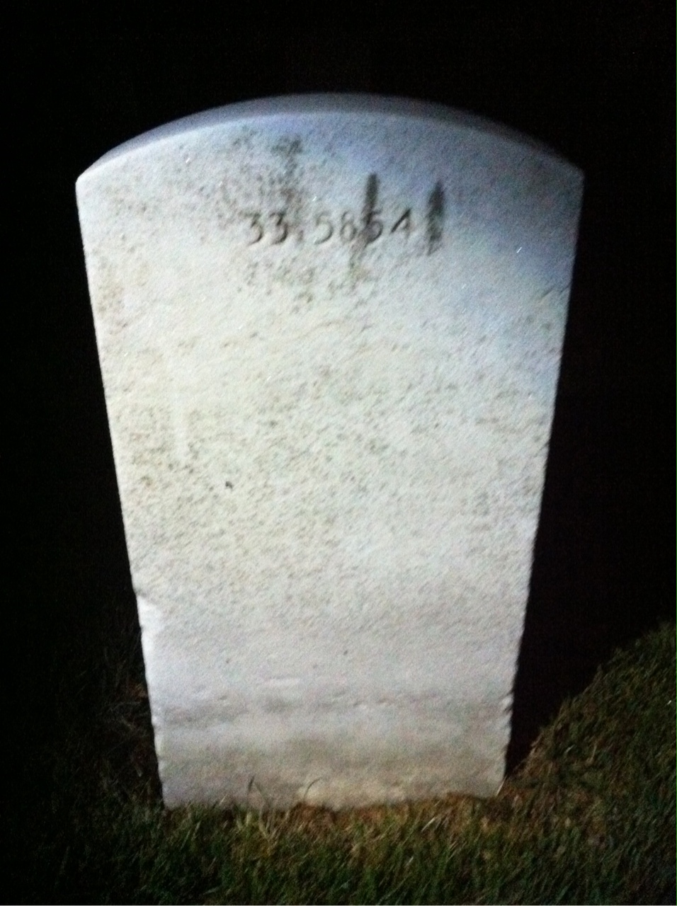 Back of headstone — Andrew Tarte