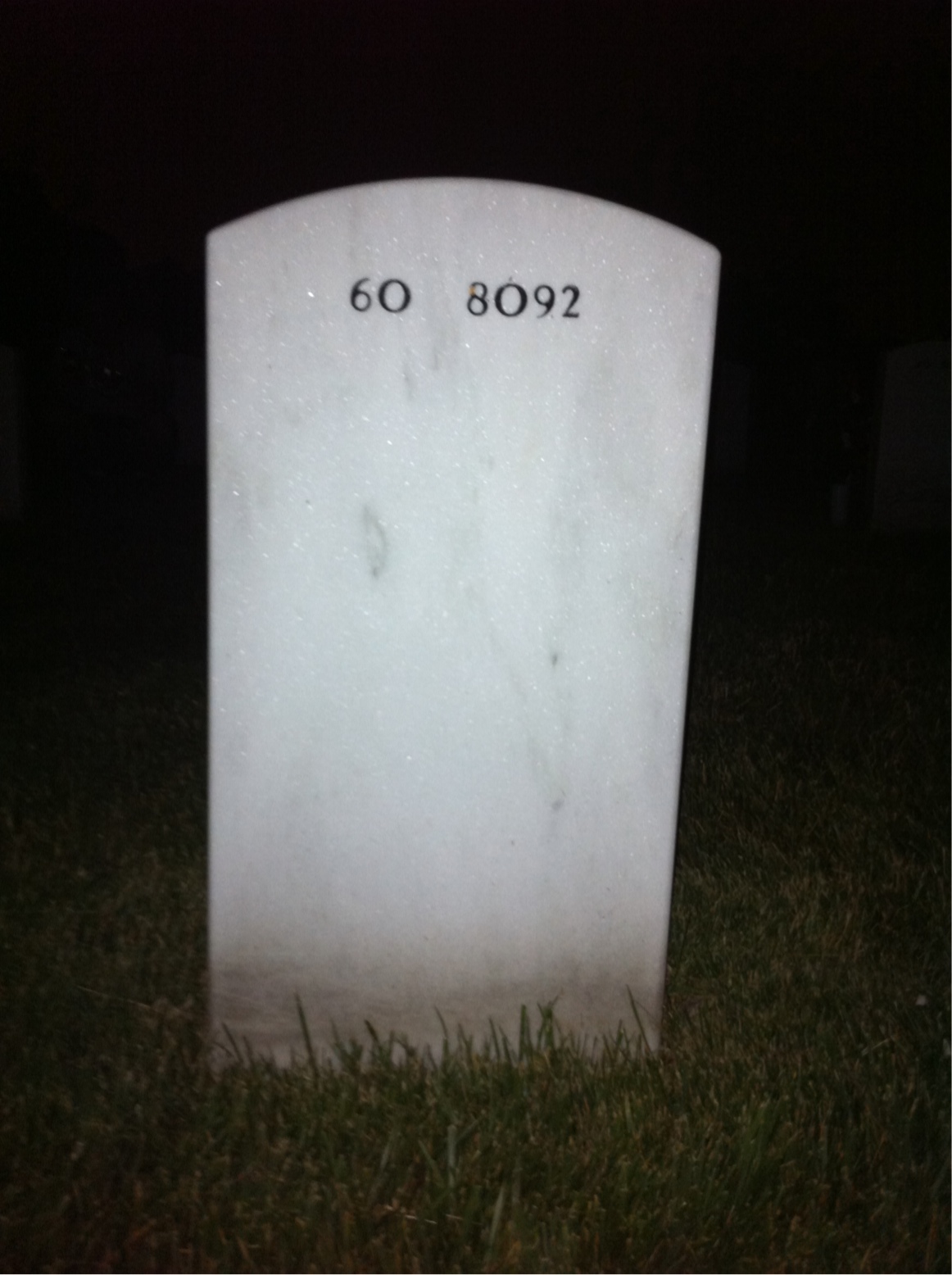 Back of headstone — Michael Smith