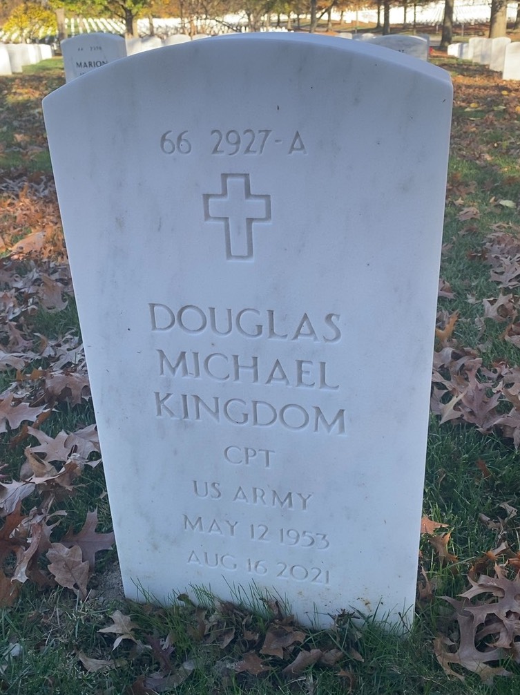 Back of headstone — Arthur Kingdom