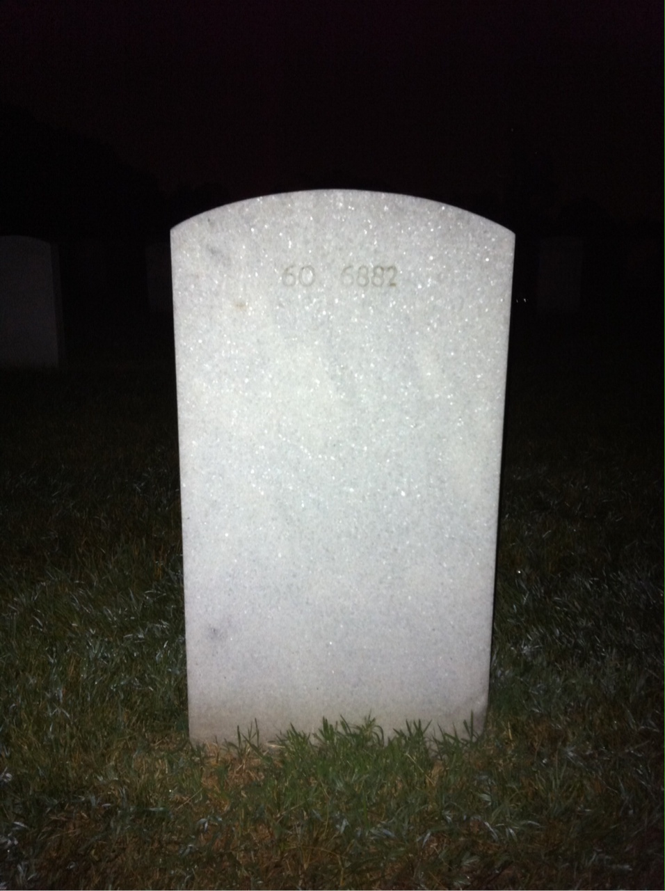 Back of headstone — William T Davis