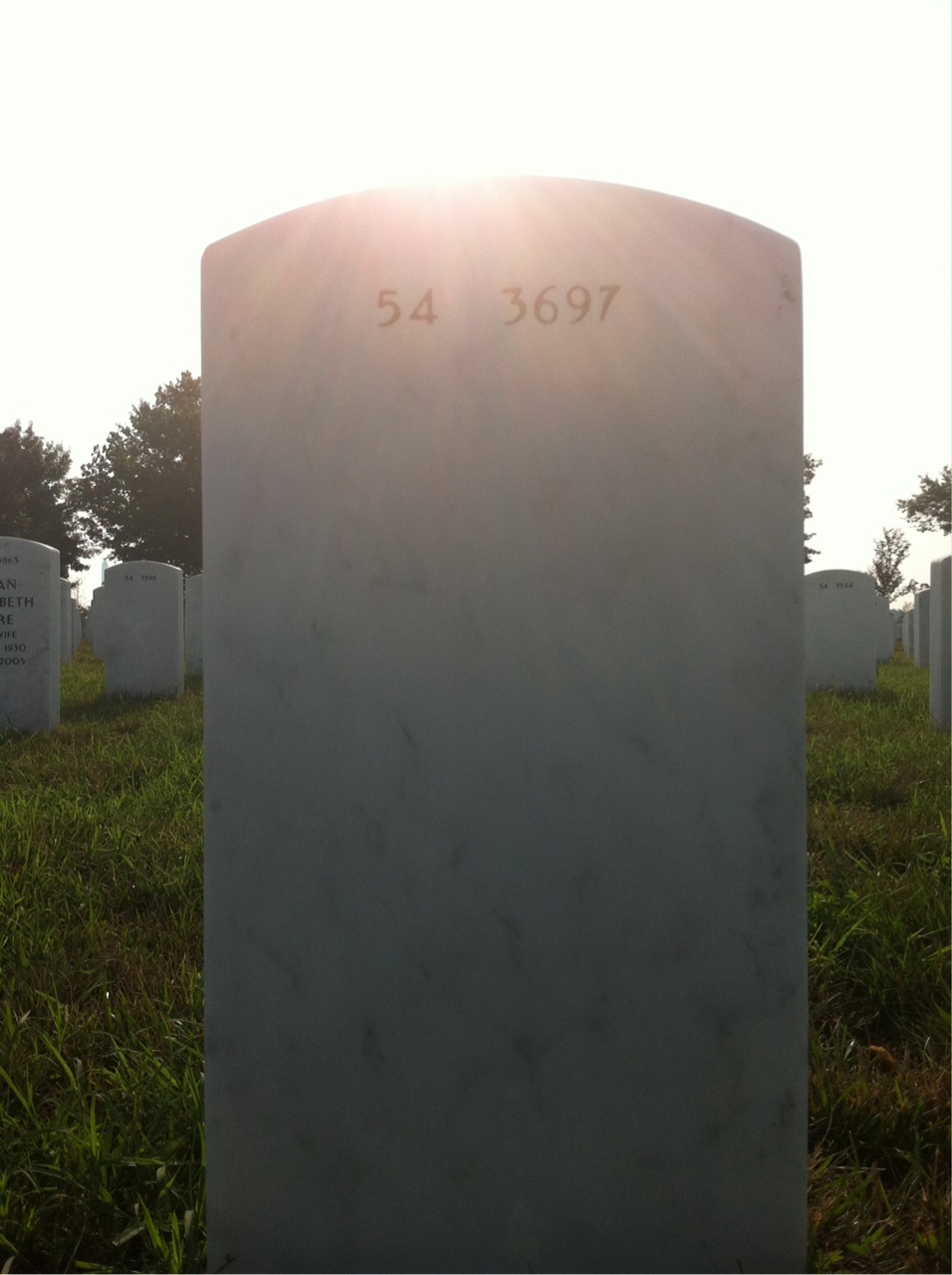 Back of headstone — George Gavaghan