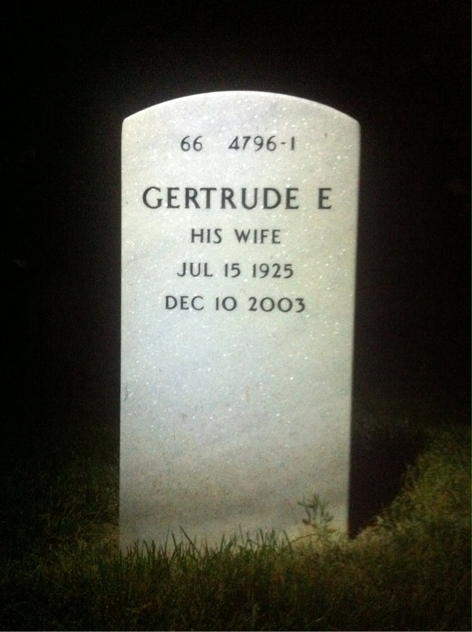 Back of headstone — Henry Kingsburg
