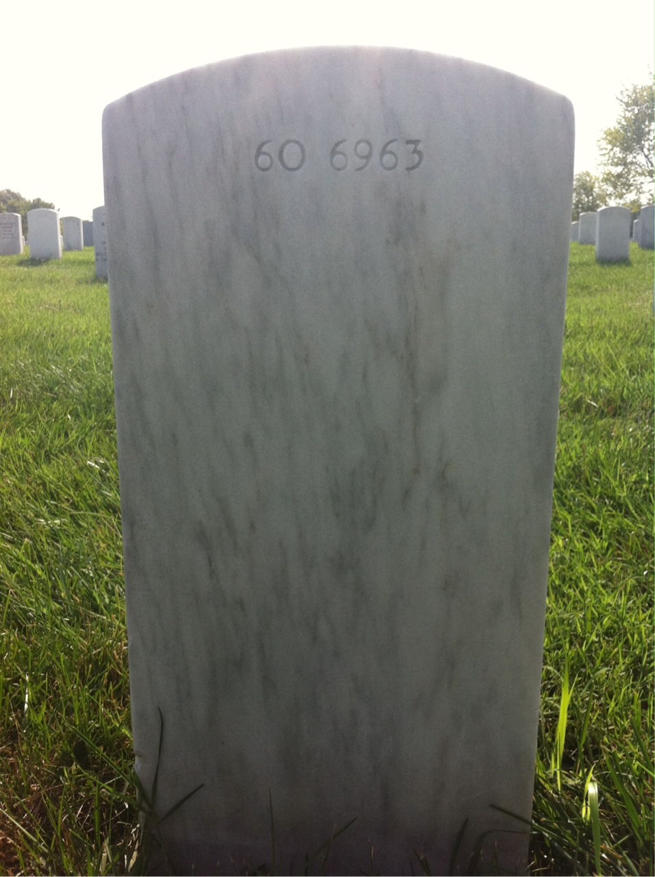 Back of headstone — Willard Baker