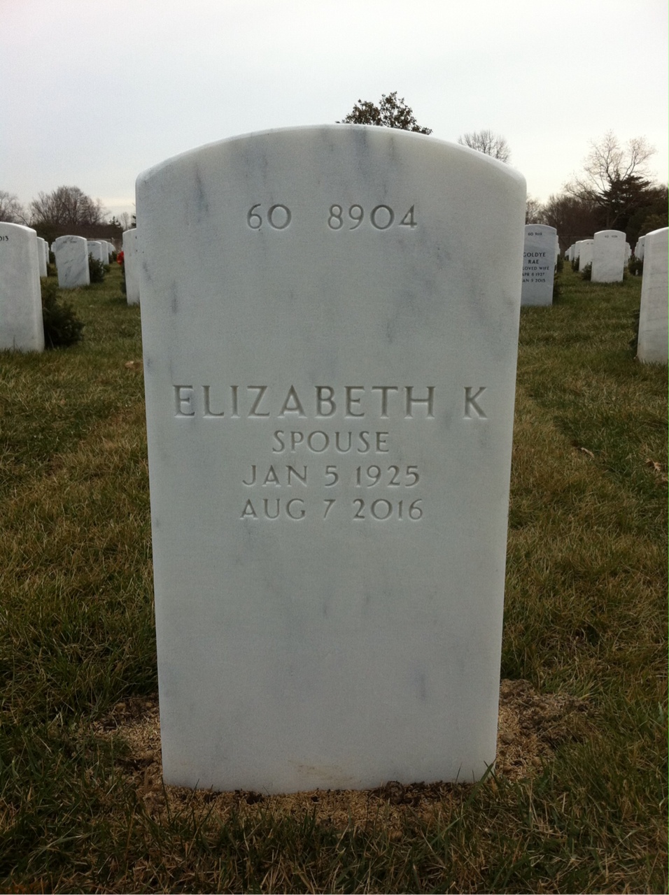 Back of headstone — Quintus Atkinson