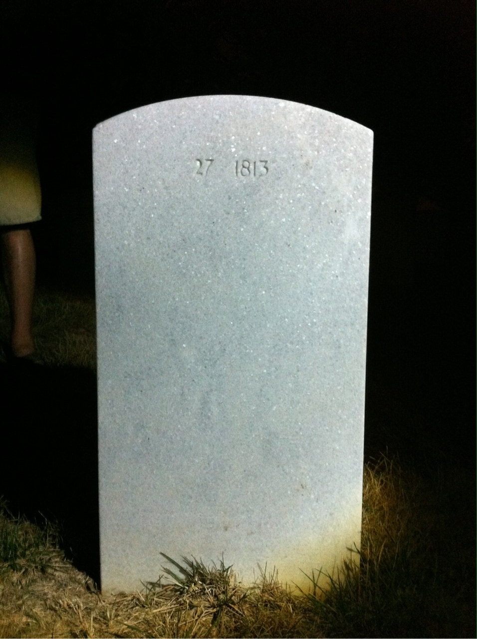 Back of headstone — Betsy Andes