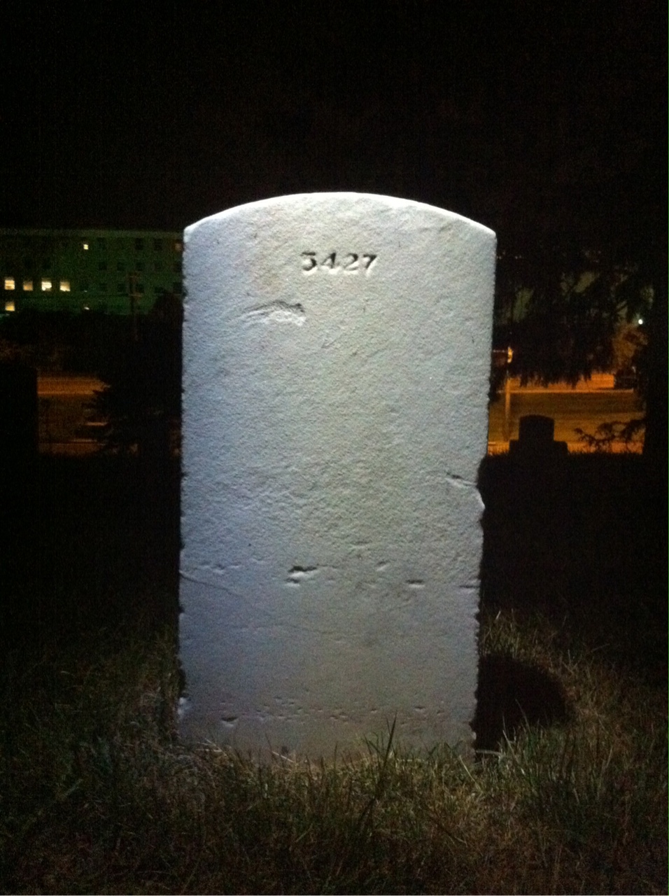 Back of headstone — Thomas Bagley
