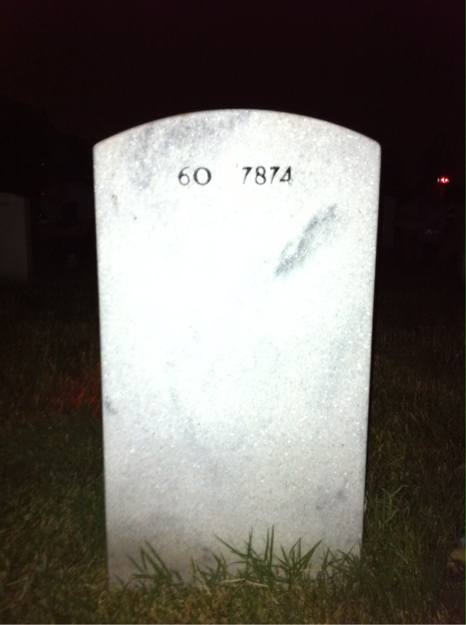 Back of headstone — James Adamouski