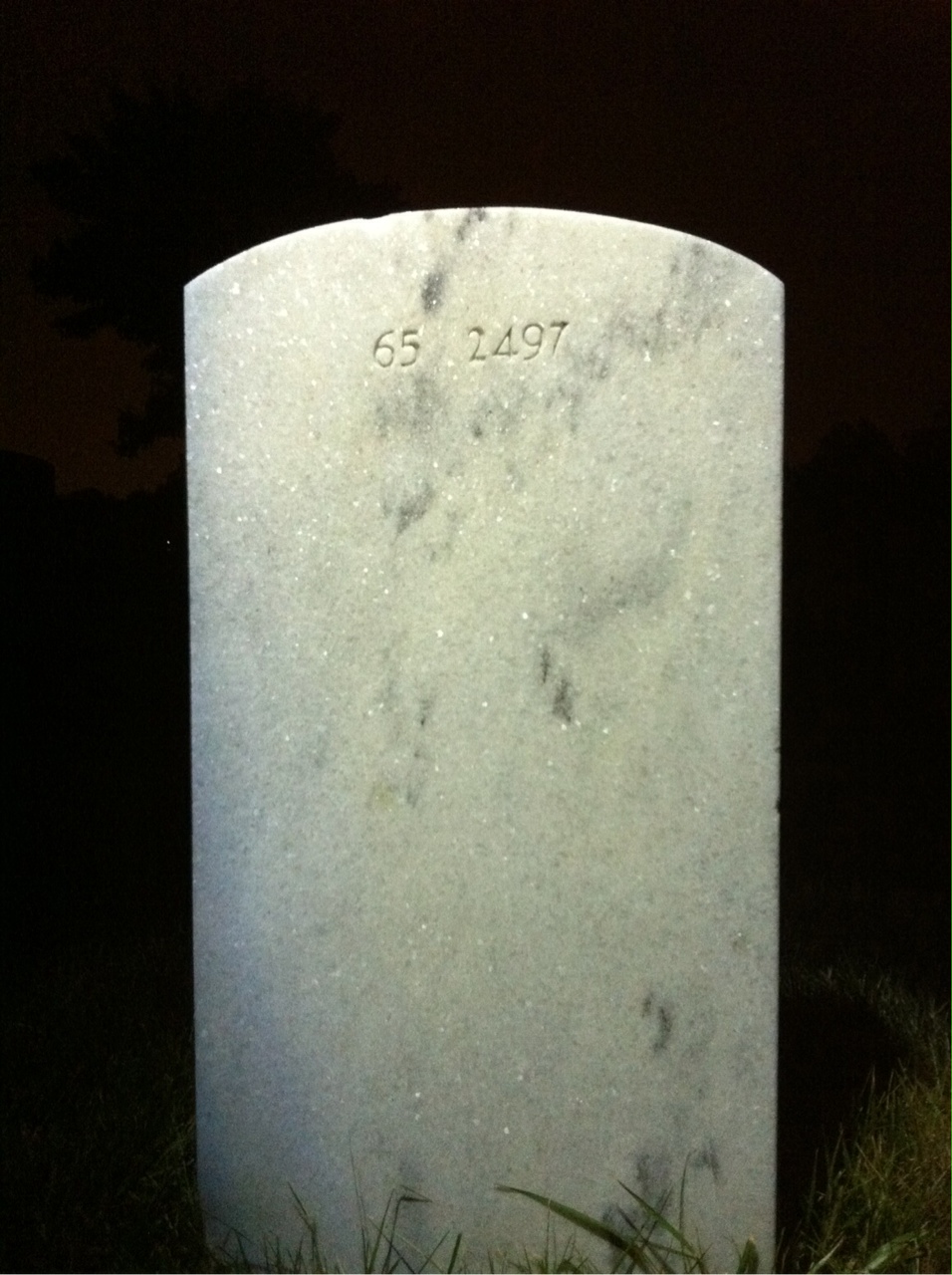 Back of headstone — Edwin Osmund Johnson