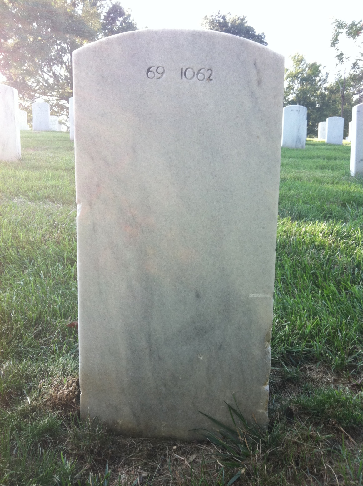 Back of headstone — Forest Badgley