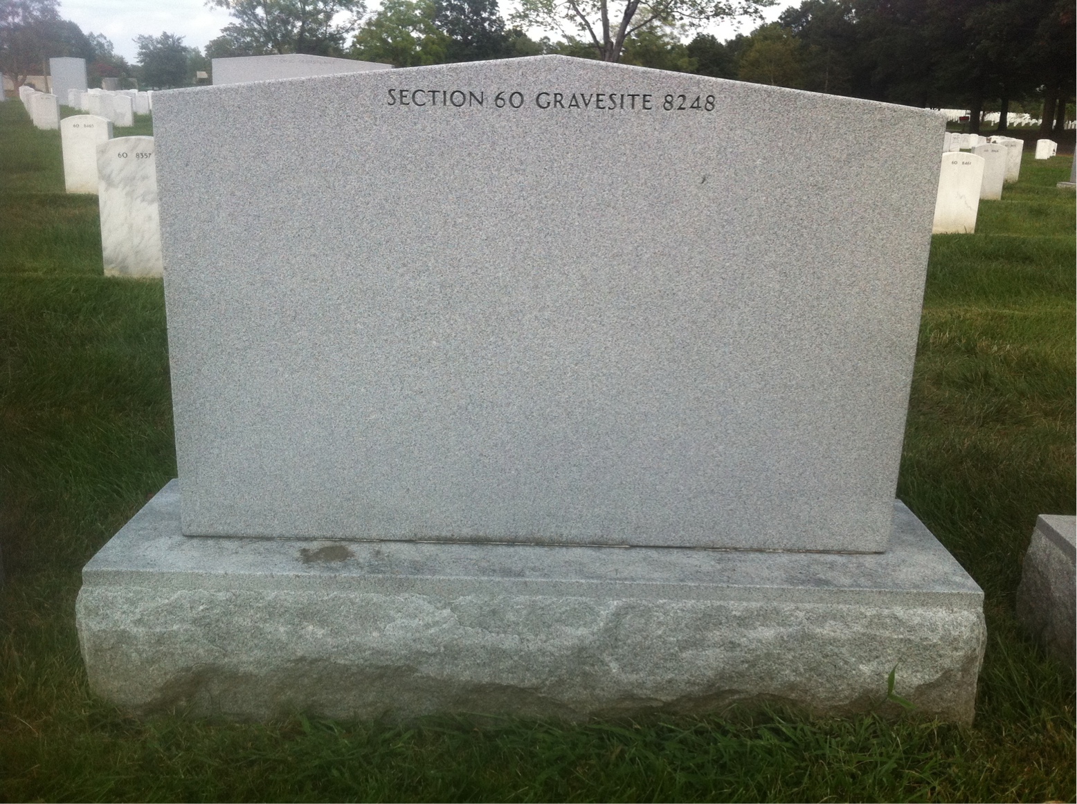 Back of headstone — Charles Poole
