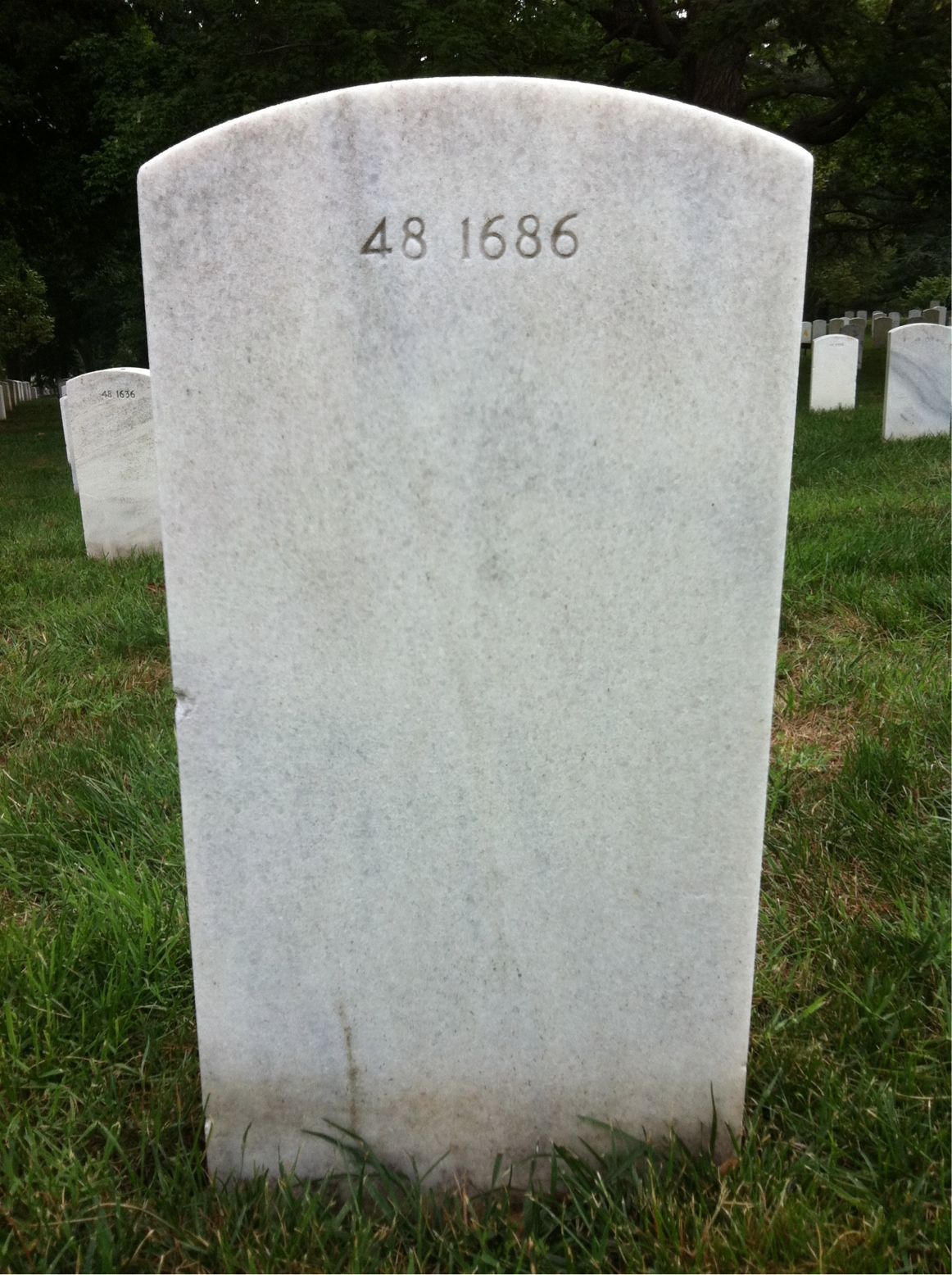 Back of headstone — Rebecca Moss