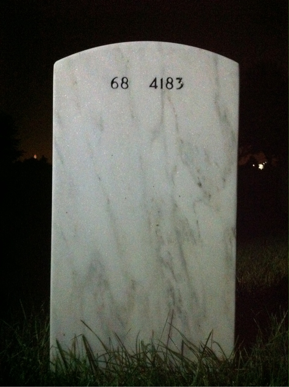 Back of headstone — John Mclain