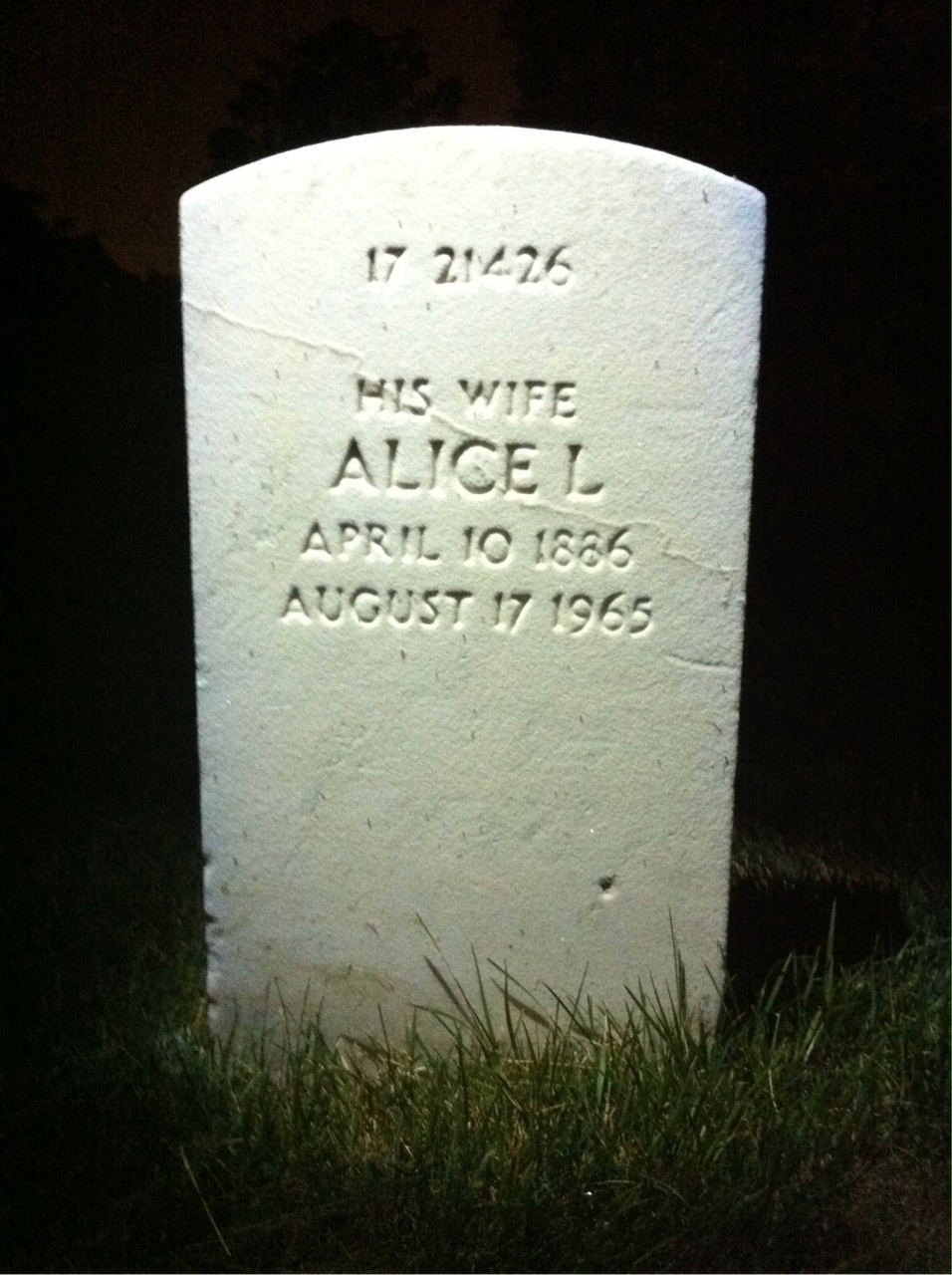 Back of headstone — Joe Morgan
