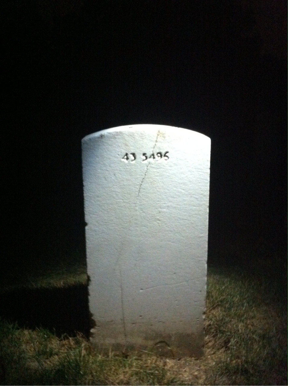 Back of headstone — Amber Franks