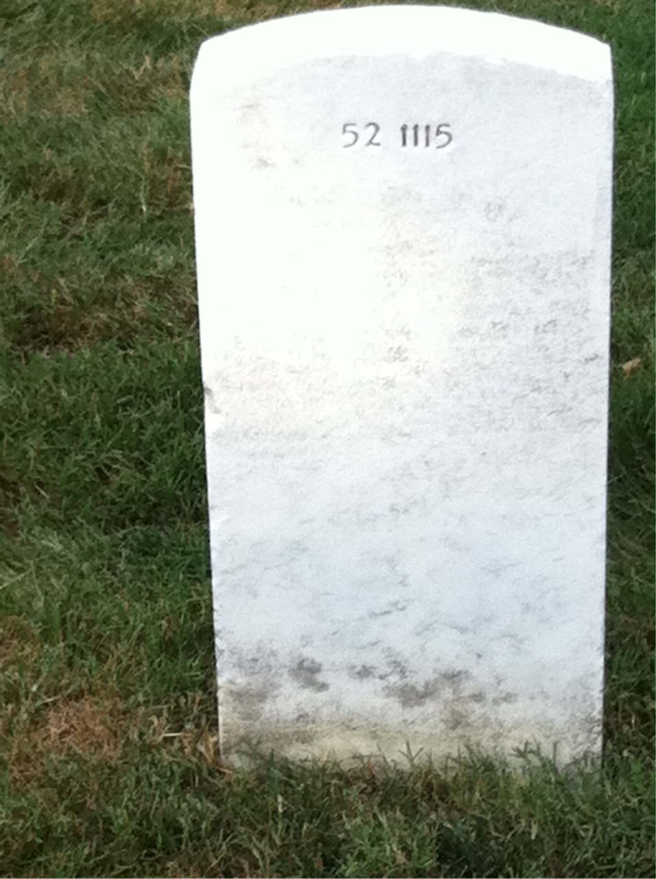 Back of headstone — John Moore