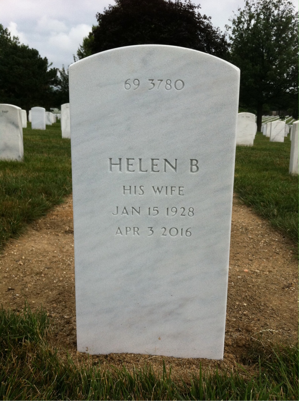 Back of headstone — George Emsurak