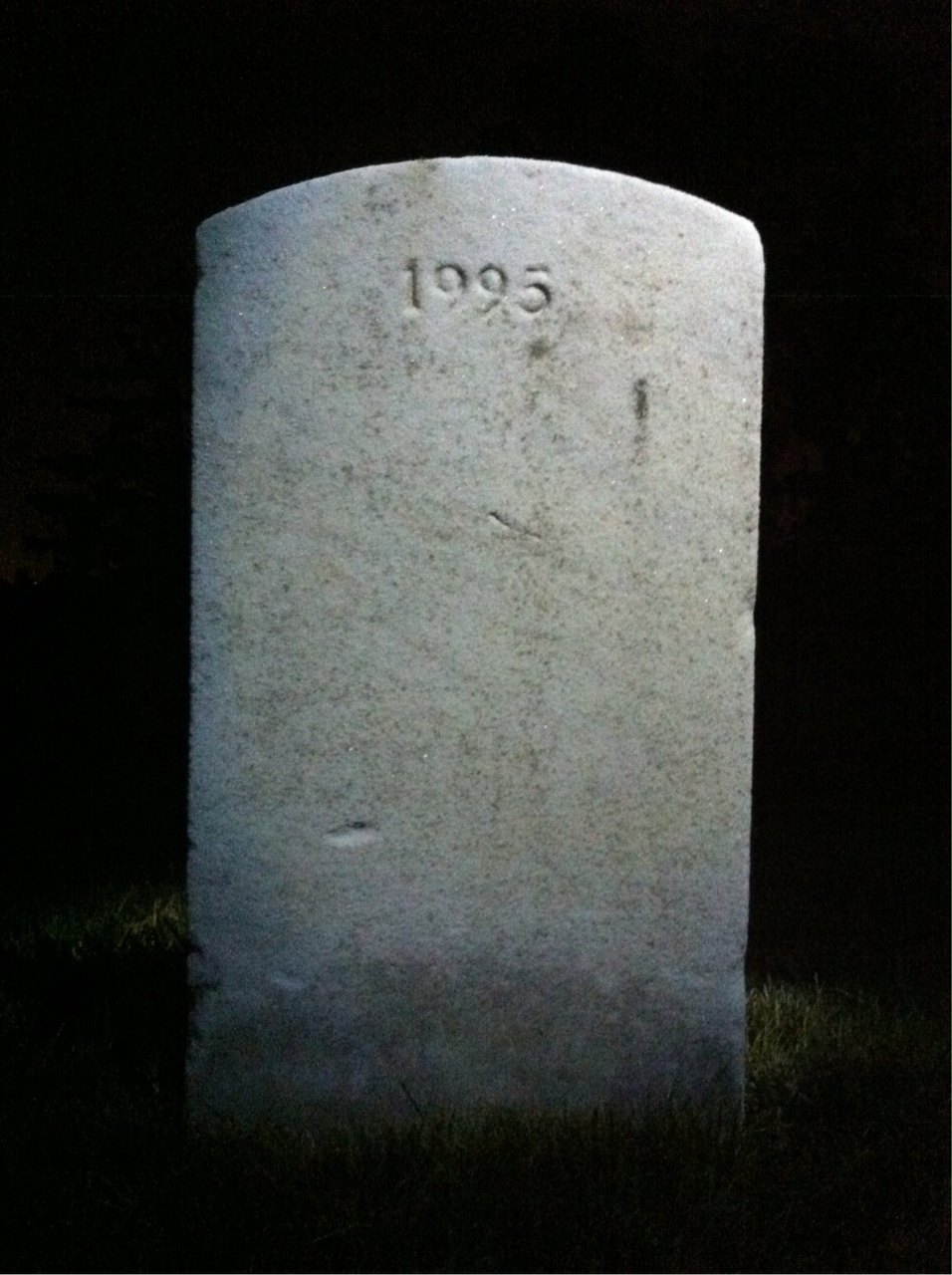Back of headstone — Salome Affourtit