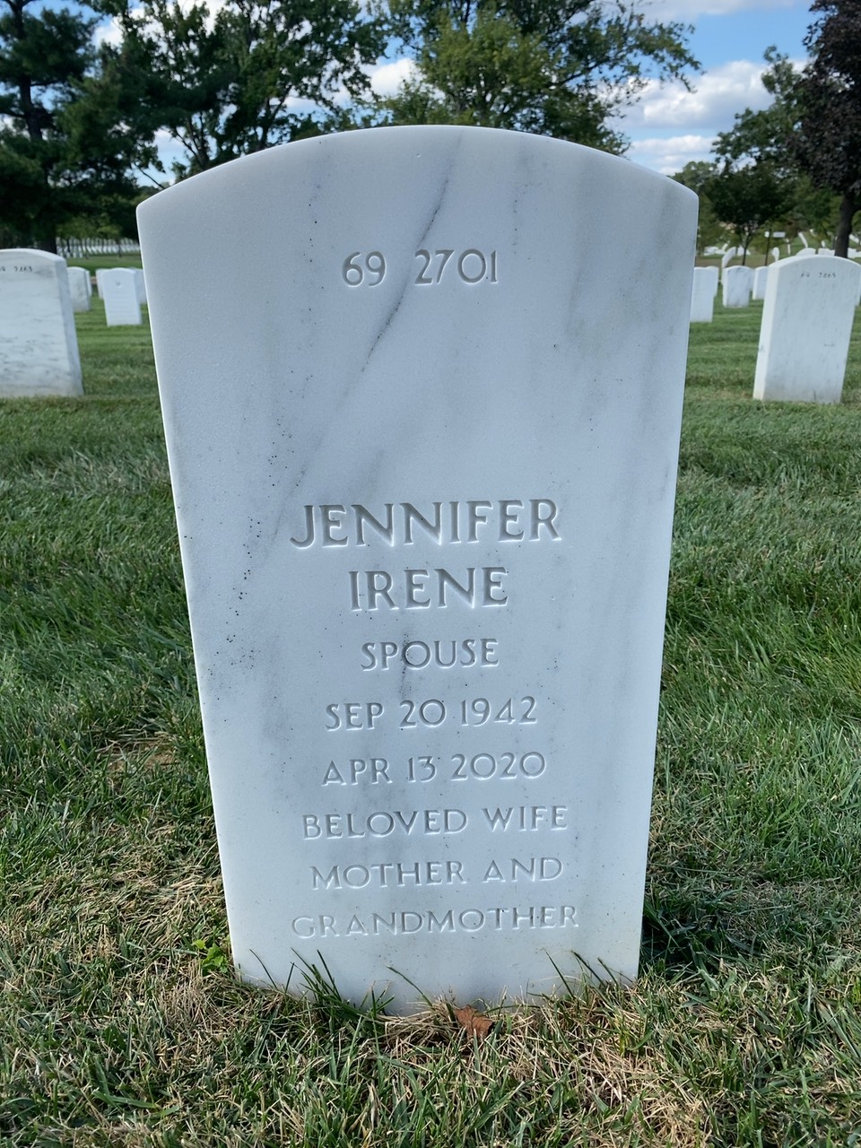 Back of headstone — Ralph Paxson