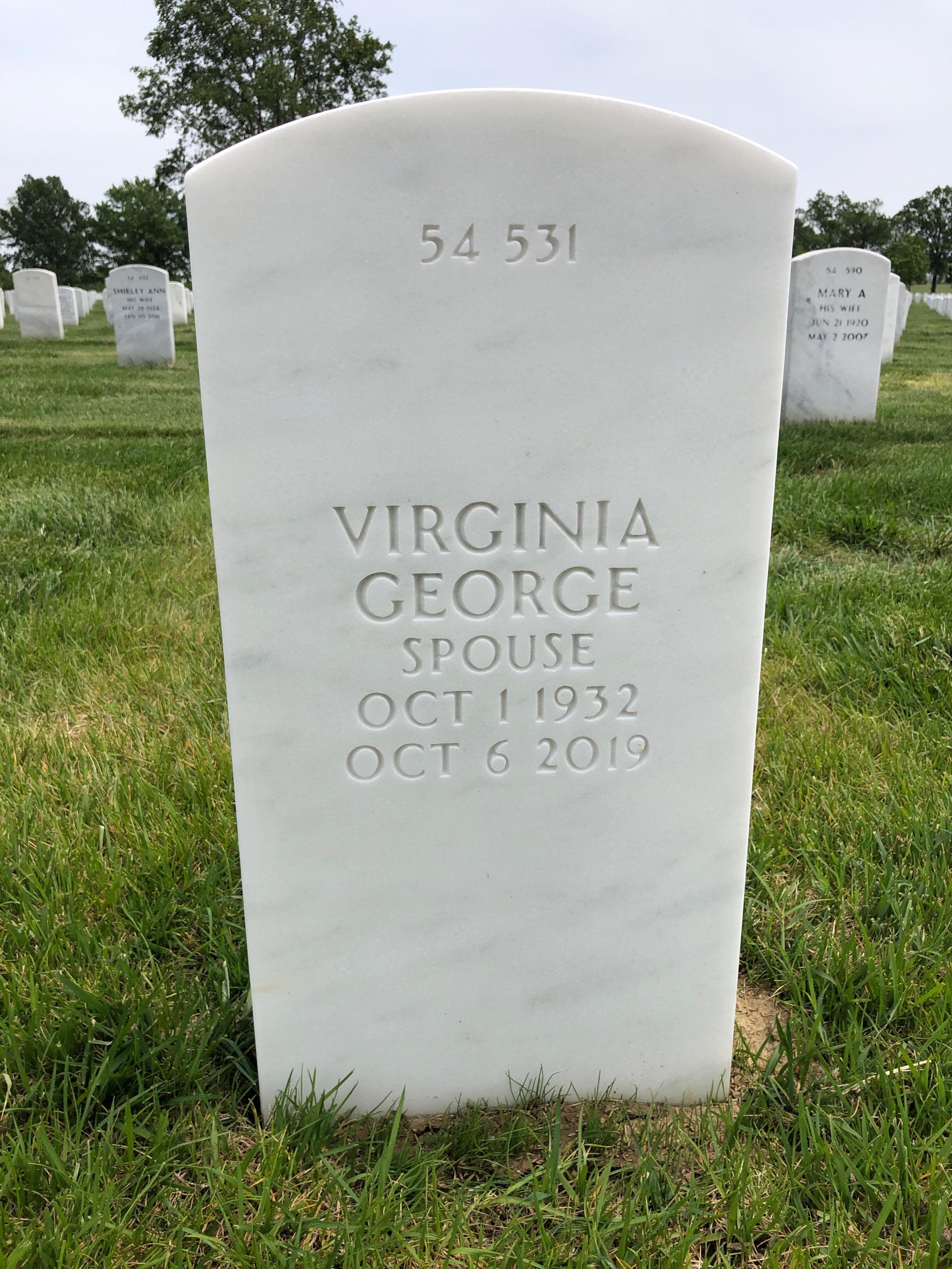 Back of headstone — Vernon Robinson