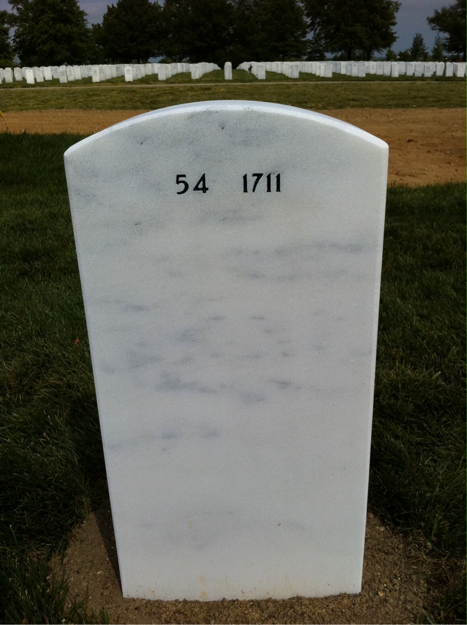 Back of headstone — Frederick Albert Hoyt