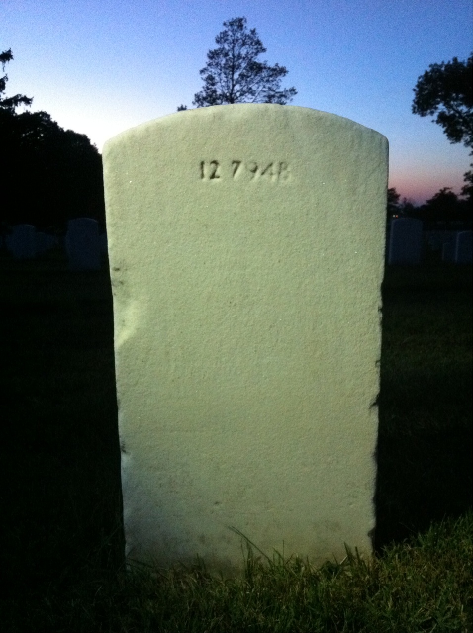 Back of headstone — Jerrold Morgan