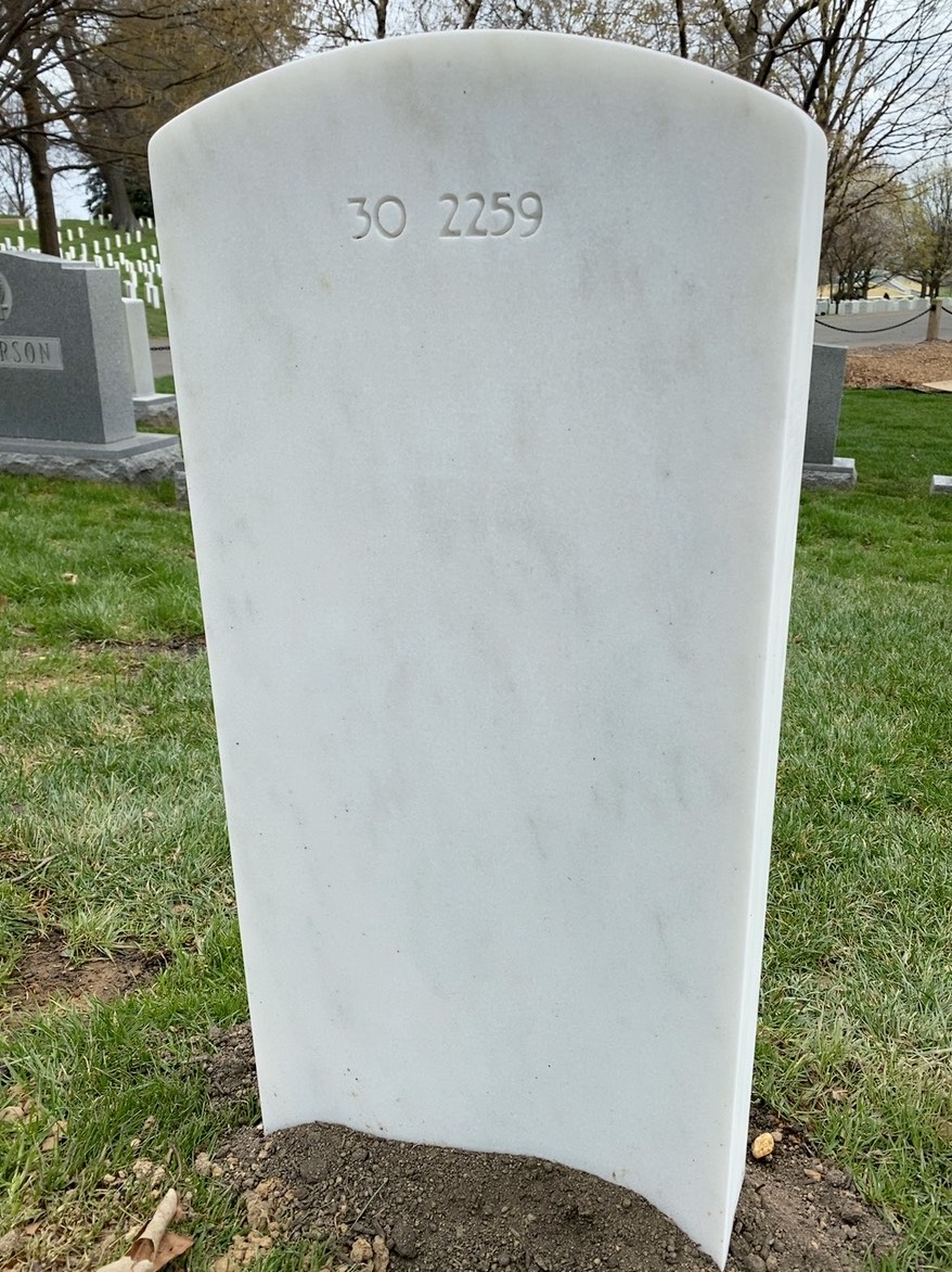 Back of headstone — Stanley Walter Tkach