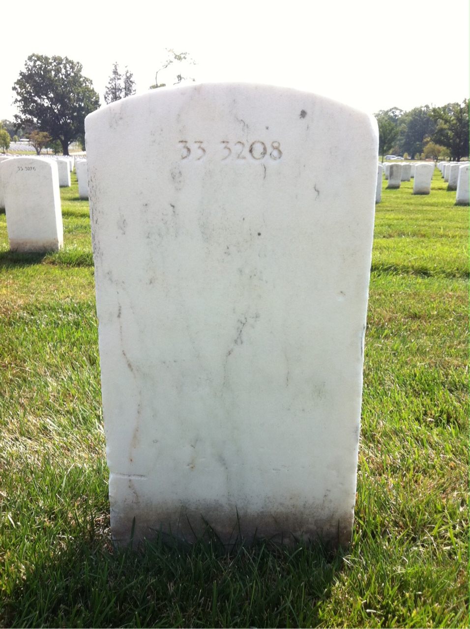 Back of headstone — Maurice Boswell