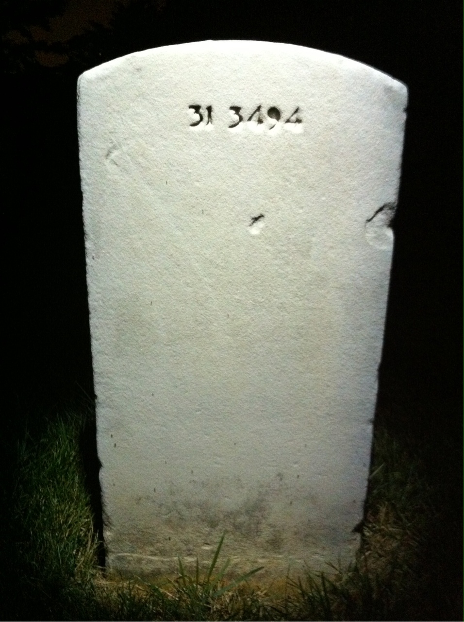 Back of headstone — Arthur Morris