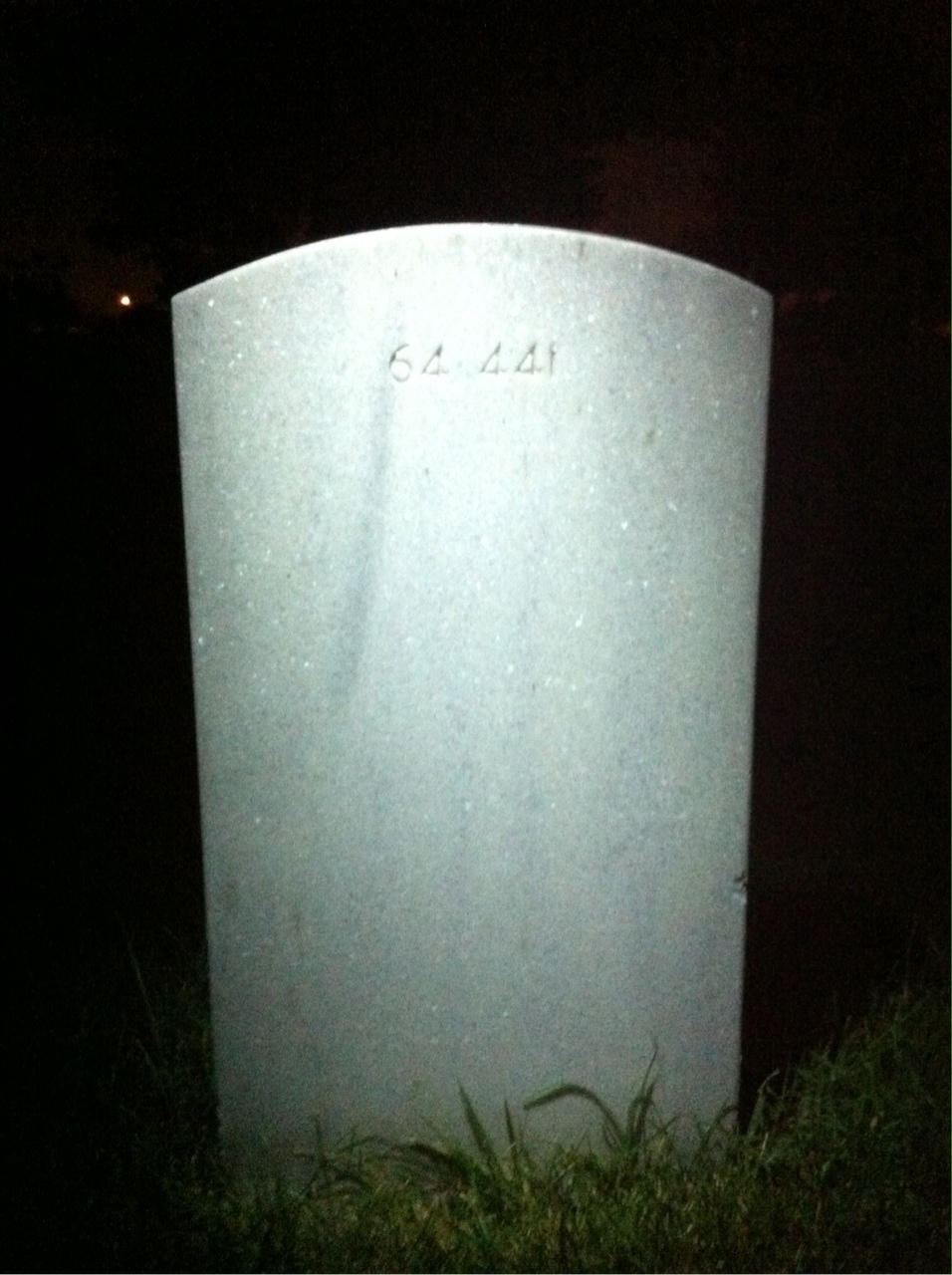 Back of headstone — Leslie Allison